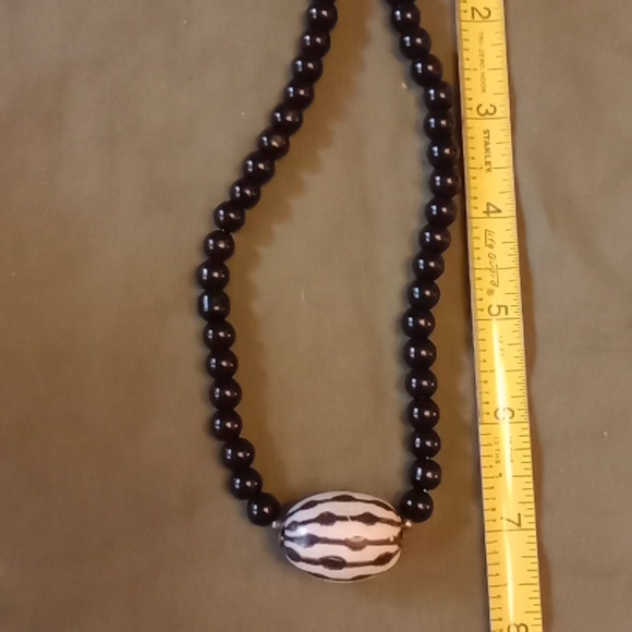 Sterling Silver Onyx Necklace #821 - Picture 5 of 6